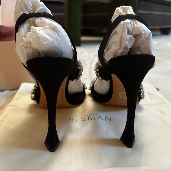 Alexandre Birman 39 Alanis Embellished Suede Slingback Sandals - Picture 7 of 15